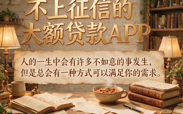 2026最新！不上征信的大额贷款app真实有效清单，这5个平台秒批下款