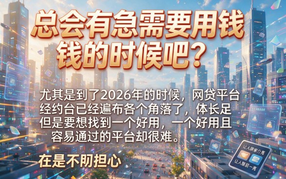 2026网贷易通过平台大揭秘！50-55岁不查征信也能秒批，原来省钱还能这么玩