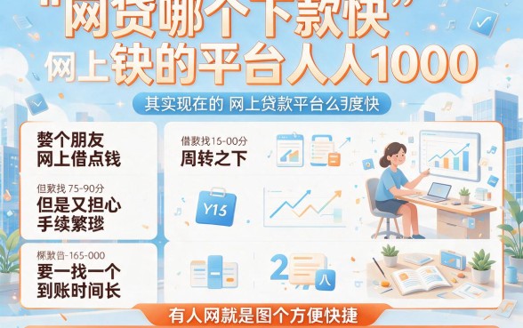 网贷哪个下款快的平台人人1000？这5个门槛超低秒到账