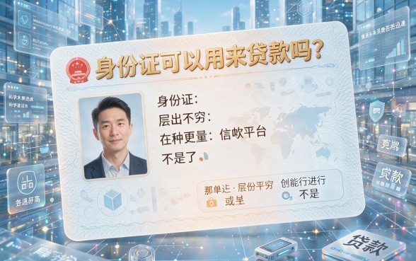 身份证可以贷款嘛现在？2026年短期周转必看：5个门槛低、能借4000的APP应急推荐