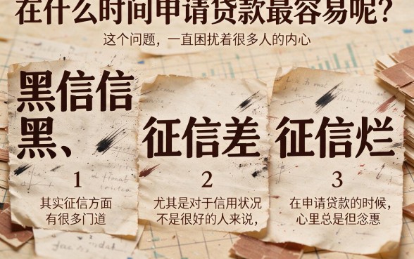 征信黑、征信不好、征信烂,贷款到底几月份最容易通过?一文讲透!