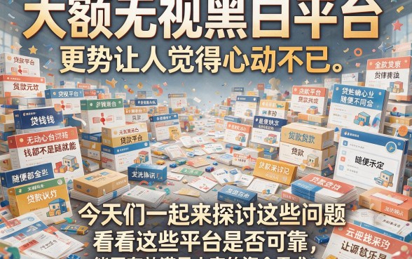 2026年正规靠谱大额无视黑白平台大盘点！范围宽泛就挑这5个借钱APP！