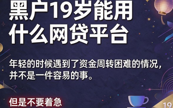 19岁适合黑户2026年这5家简便周转网贷平台可申请