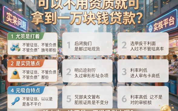 无视征信！2026年无视一切包下1万的贷款核心秘籍，这些借10000的口子速上车