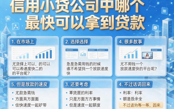 2026信用小额贷款哪家快放款？这5个秒批6000元的口子意外好下款！
