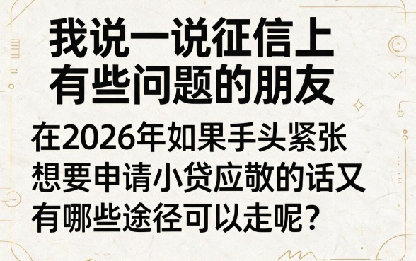 2026最新小贷口子盘点：征信黑、征信不好、征信烂也能秒下5000，这5个口子通过率稳了！