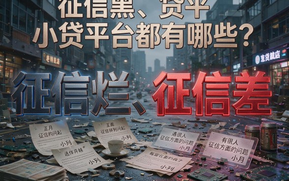 征信黑了烂了也能看！小贷平台大全有哪些？这篇整理全了