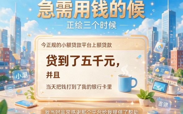临时救急必看!这5类手机小额贷款软件推荐一下,1月速贷应急方法详解