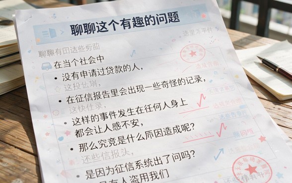 从未贷款却惊现征信污点！2026年这5个仅借5000就留记录的口子，太让人意外了