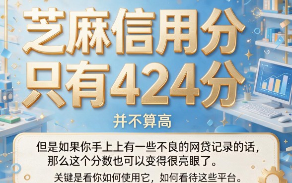 芝麻信用分424有负面？这5个网贷不看征信秒下款！