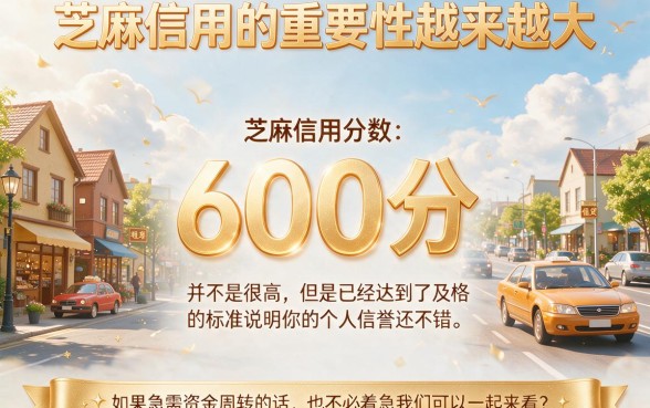 芝麻信用600分能去哪借钱？这5个口子最高可下7500