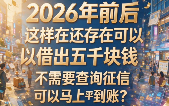 借5000不看征信秒下款，这几个平台真香