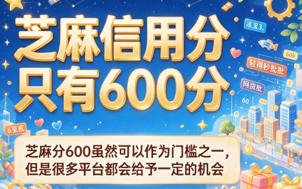 芝麻信用分600的秒批网贷合集来了！2026年急需周转必存的5个1000元借款口子