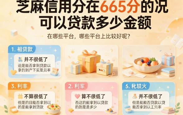 芝麻信用分665分贷款急用不愁！2026年亲测这5个APP，芝麻分665直接借7000