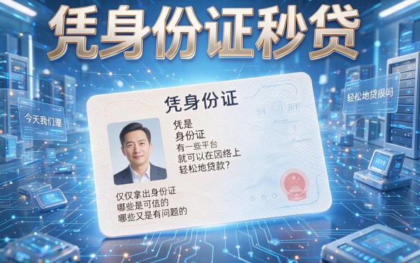 用身份证号就能借钱的软件有哪些？2026低门槛借钱平台大盘点，这5个必看！