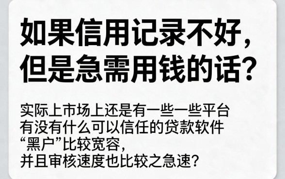 适合黑户2026年这5个容易下款又可靠的贷款软件平台，借款3000当天到账