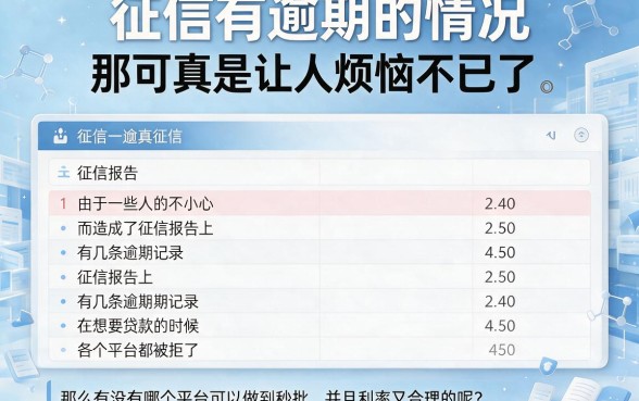 征信有逾期还能秒过？这几个借钱平台利息真相曝光