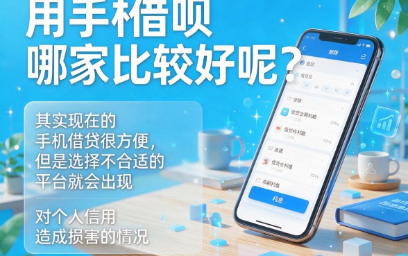 2026年用手机借钱哪个平台最好？5个短期周转冷门优质平台速览