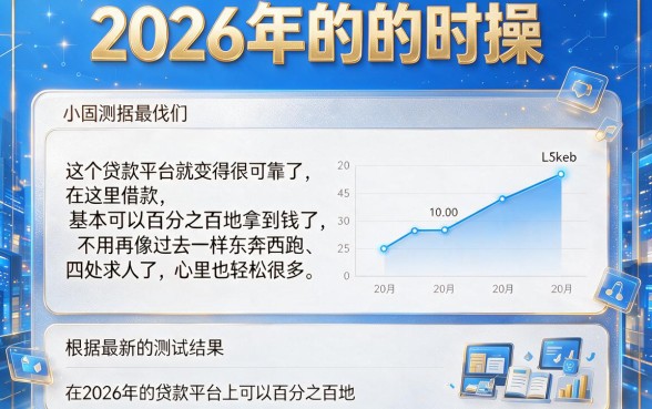 2026年一键收藏!这5个借钱稳下口子,堪称100%能借到钱的贷款平台