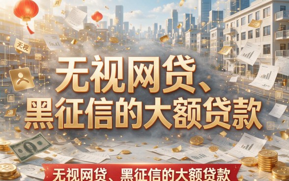 有黑征信也能借！2026无视网贷黑征信大额贷款口子火速盘点，这5个平台大额500元直接下