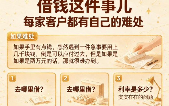 手头紧急需2万？2026亲测这5个能借3500的稳妥口子，告诉你什么地方可以贷款2万！