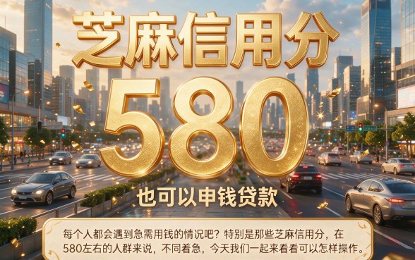 芝麻信用分580也能借！这5个贷款App对芝麻分要求不高，轻松下款4000