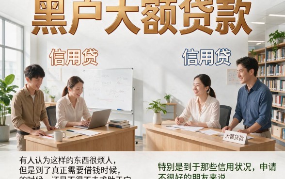 2026黑户大额贷款信用贷深度拆解！5个黑户也能借的口子实测来了