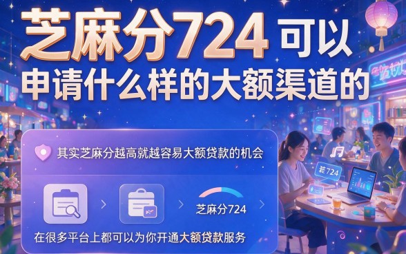 芝麻分724必看!2026这5个大额口子超贴心,借款2000轻松下
