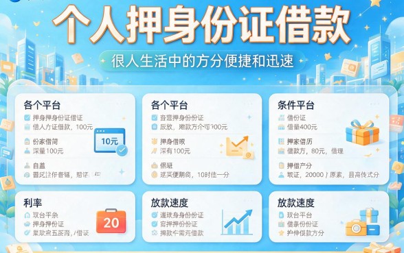 个人押身份证借钱2026应急攻略，这5家短期网贷平台实测靠谱