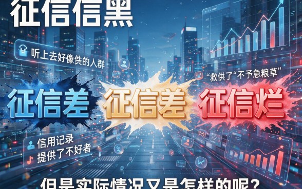 征信黑、征信烂也能贷到大额度?这些不看征信的贷款口子真的管用吗!
