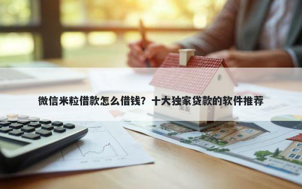 微信米粒借款怎么借钱？十大独家贷款的软件推荐