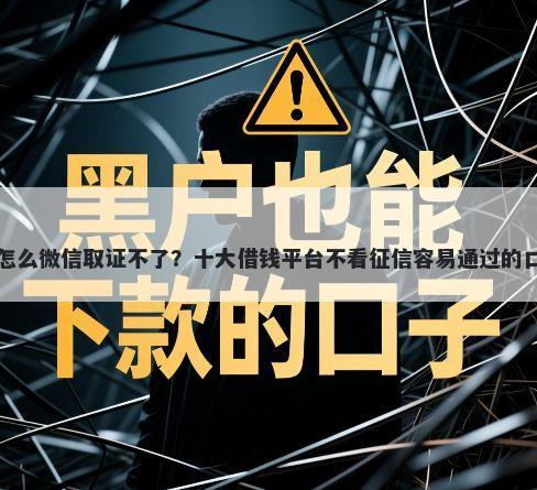 借钱了怎么微信取证不了?十大借钱平台不看征信容易通过的口子推荐