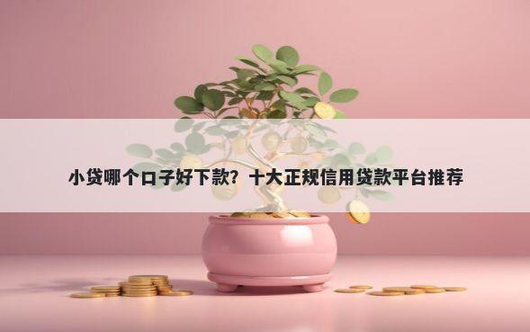 小贷哪个口子好下款？十大正规信用贷款平台推荐