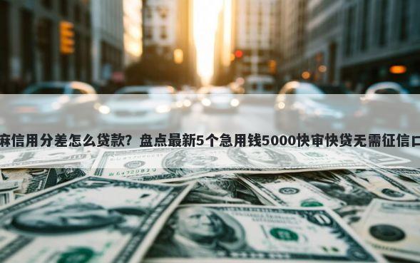 芝麻信用分差怎么贷款？盘点最新5个急用钱5000快审快贷无需征信口子