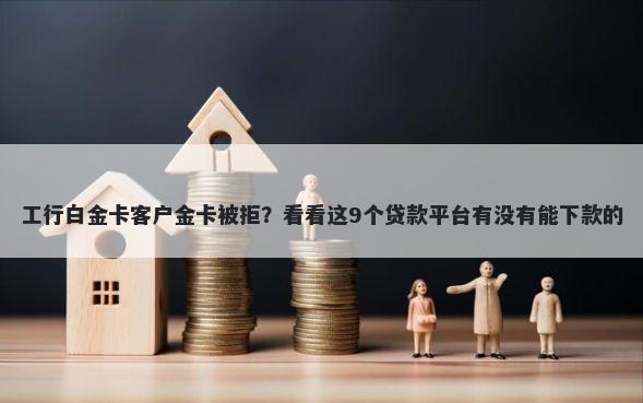 工行白金卡客户金卡被拒？看看这9个贷款平台有没有能下款的