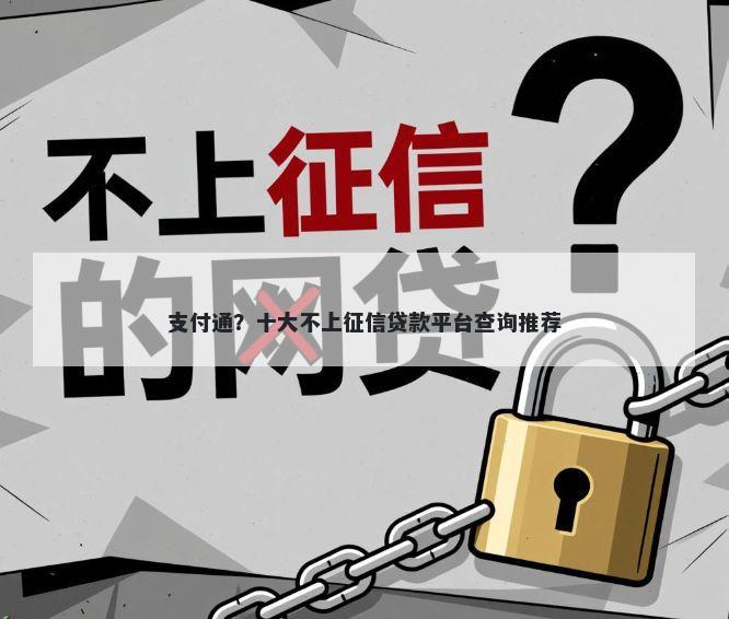 支付通？十大不上征信贷款平台查询推荐