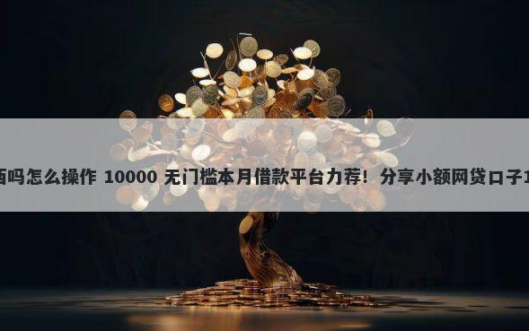 微信能借钱买东西吗怎么操作 10000 无门槛本月借款平台力荐！分享小额网贷口子10000无门槛借款