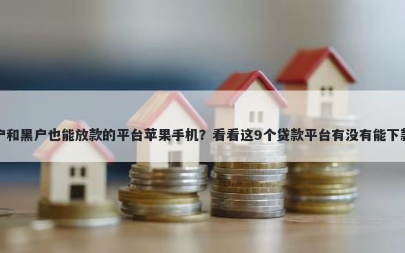 花户和黑户也能放款的平台苹果手机？看看这9个贷款平台有没有能下款的