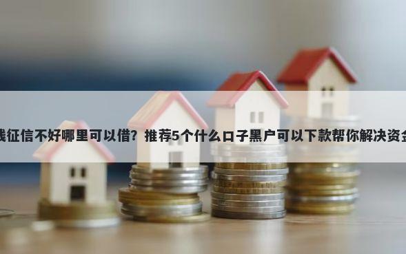 急用钱征信不好哪里可以借？推荐5个什么口子黑户可以下款帮你解决资金问题