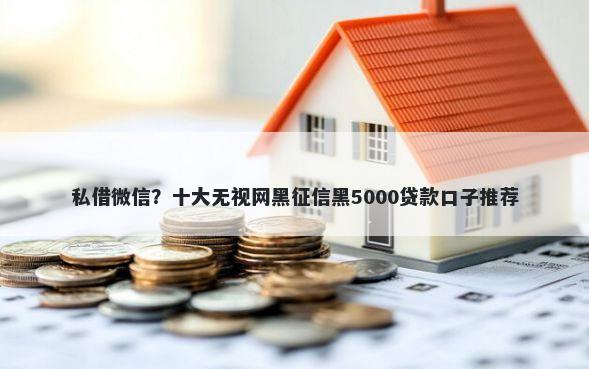 私借微信？十大无视网黑征信黑5000贷款口子推荐