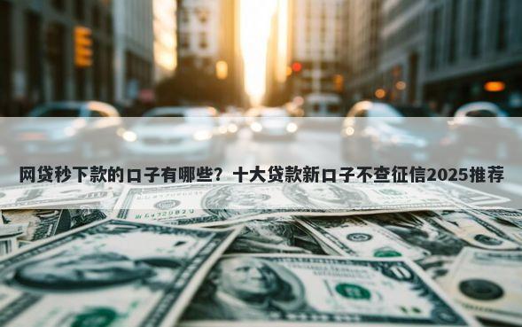 网贷秒下款的口子有哪些？十大贷款新口子不查征信2025推荐