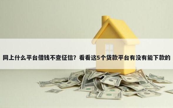 网上什么平台借钱不查征信？看看这5个贷款平台有没有能下款的