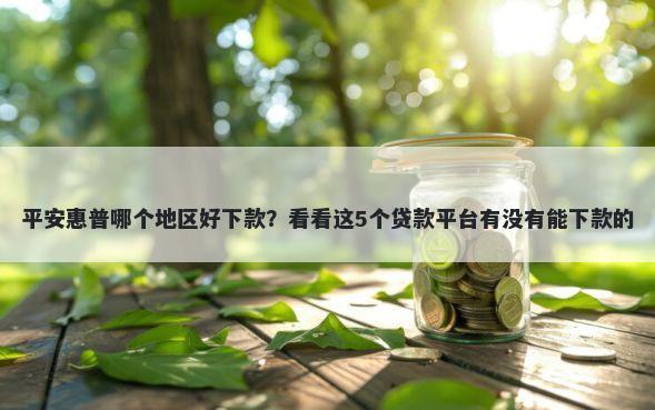 平安惠普哪个地区好下款？看看这5个贷款平台有没有能下款的