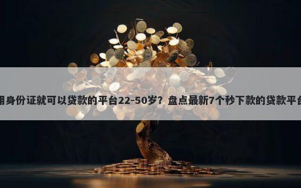 用身份证就可以贷款的平台22-50岁？盘点最新7个秒下款的贷款平台