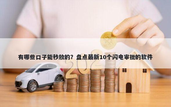 有哪些口子能秒放的？盘点最新10个闪电审批的软件