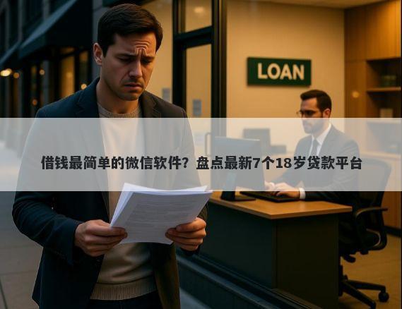 借钱最简单的微信软件？盘点最新7个18岁贷款平台