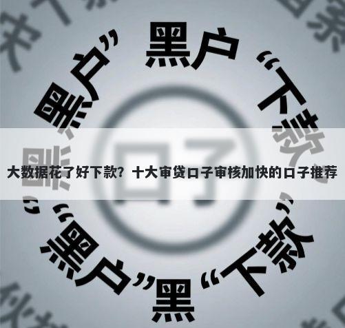 大数据花了好下款？十大审贷口子审核加快的口子推荐