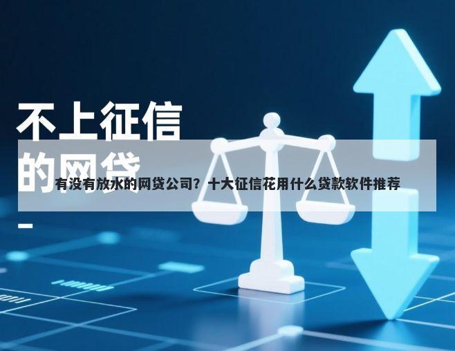 有没有放水的网贷公司?十大征信花用什么贷款软件推荐