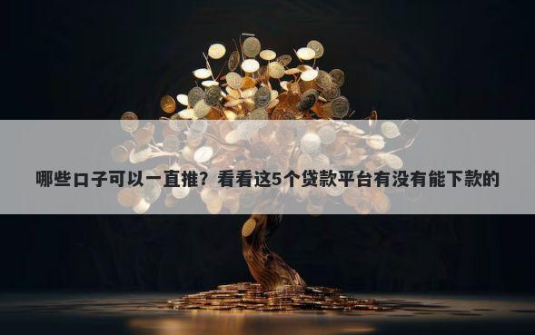 哪些口子可以一直推？看看这5个贷款平台有没有能下款的