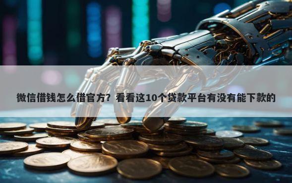 微信借钱怎么借官方？看看这10个贷款平台有没有能下款的